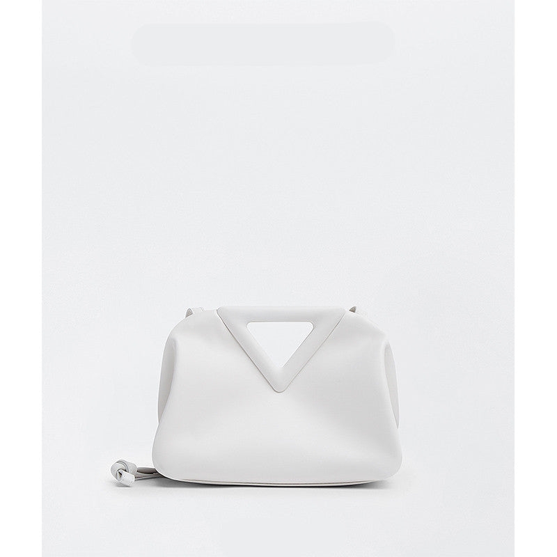 Women Clip Candy Color Cloud Handbag