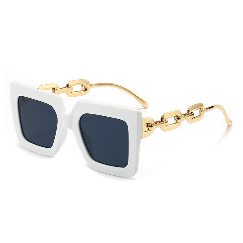 Retro Square Chain Sunglasses