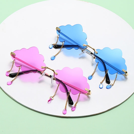 Cloud Shape Rimless Sunglasses