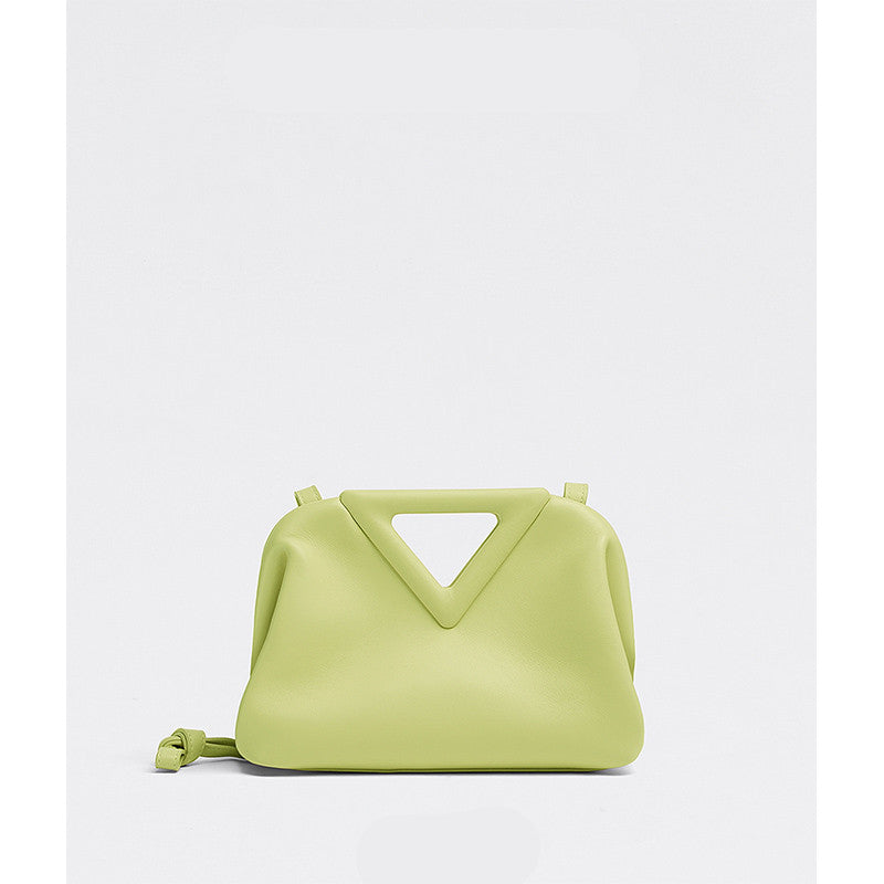 Women Clip Candy Color Cloud Handbag