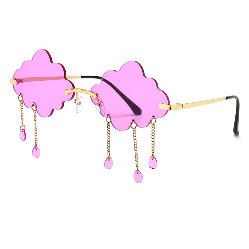 Cloud Shape Rimless Sunglasses