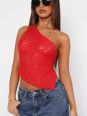 Women Summer Solid Color Backless Top