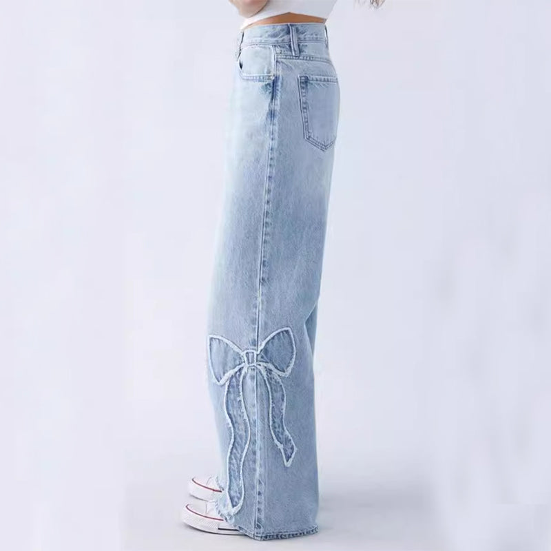 Women's Embroidered Straight Trousers