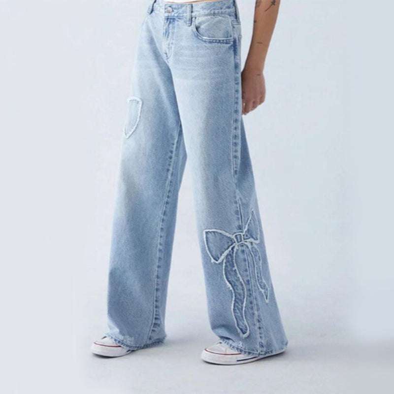 Women's Embroidered Straight Trousers
