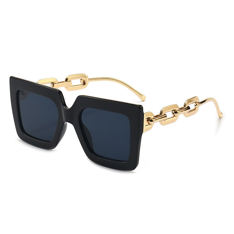 Retro Square Chain Sunglasses